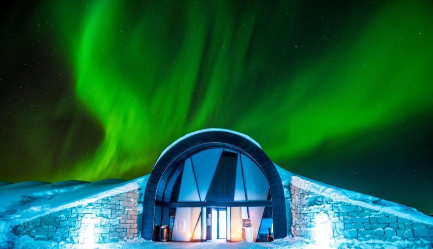 svédország iglu és jég szállások, Skandinávia télen